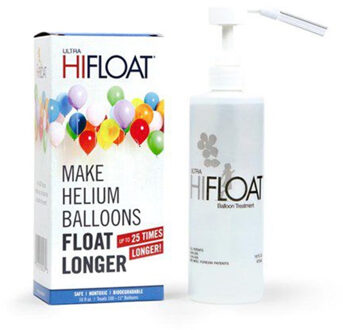 Ultra Hi-float met pomp - helium gel voor latex ballonnen - 473 ml Transparant