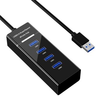 Ultra-High-Speed Draagbare Usb 3.0 Hub, 4-Poort Hub Data Synchronisatie Adapter, voor Notebook Computers