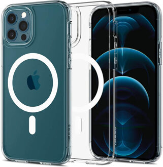 Ultra Hybrid iPhone 12/12 Pro Hoesje MagSafe Transparant/Wit