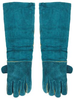 Ultra Lange Lederen Groene Huisdieren Grijpen Bijten Beschermende Handschoenen Anti-Bite Veiligheid Bite Handschoenen Voor Catch Hond Kat Reptiel dier