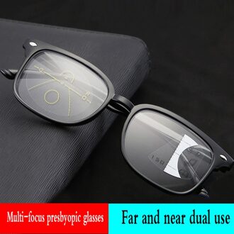 Ultra Licht antifatigue Progressieve Multifocale Commerciële Leesbril mannen Bifocale Intelligentie dioptrie bril + 1.0 + 1.50 +100