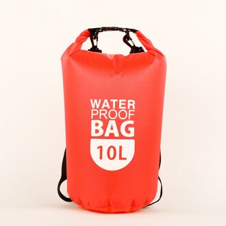 Ultra Licht Transparant Venster Pvc Waterdichte Tas Draagbare Een Schouder Dry Bag Opslag Reizen Zwemmen Drifting Tas rood 20L
