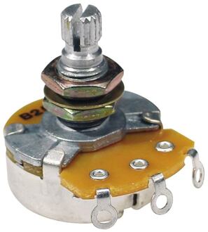 Ultra PM-1250-B 250K linear (tone) potentiometers, 6 pcs, 10mm. bushing, M8x0,75 thread, made in Korea