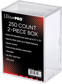 Ultra Pro 2-Piece 250 Count Clear Card Storage Box
