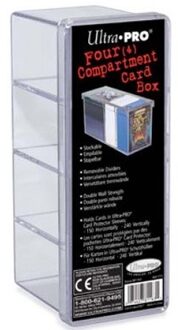 Ultra Pro Four Compartment Box - Clear