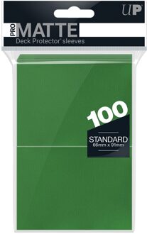 Ultra Pro-Matte Board Game Sleeves: Standard Green (66x91mm) - 100 stuks