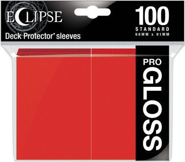 Ultra Pro Standard Sleeves Gloss Eclipse - Rood (100 stuks)