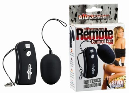 Ultra Seven Remote Control Vibratie Eitje, zwart
