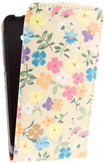 Ultra Slim Flip Case Huawei Y530 Flowers
