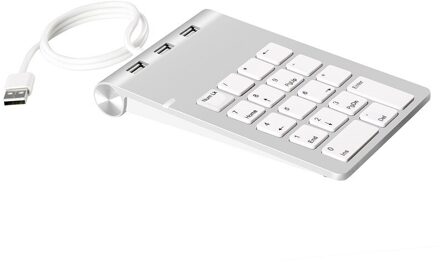 Ultra Slim Keyboard Usb Numeriek Toetsenbord 18 Keys Mini Usb 2.0 Hubs Voor Digitale Toetsenbord Nummer Pad Compute Pc Laptop