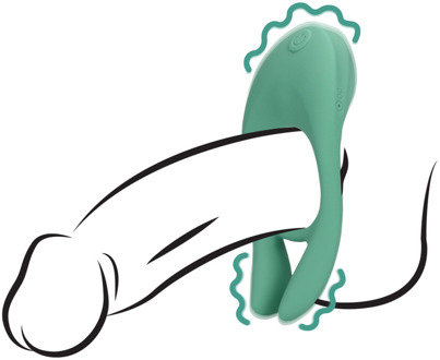 Ultra Soft Silicone Pointed Cock Ring - Blauw Gras