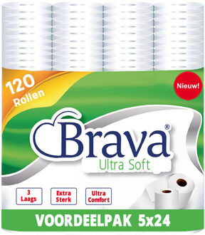 Ultra Soft Toiletpapier - 120 Rollen - 3 Laags - Ultiem Comfort WC Papier - Superieure Sterkte - Maximale Absorptie & Pluisvrij - Voordeelverpakking WC Papier