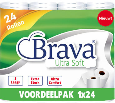 Ultra Soft Toiletpapier - 24 rollen - 3 Laags - Ultiem Comfort WC Papier - Superieure Sterkte - Maximale Absorptie & Pluisvrij - Voordeelverpakking WC Papier