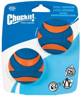 ultra squeaker bal Medium 6 cm 2-pack