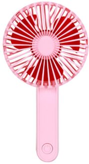 Ultra-stille Usb Opladen Low Noise Smart Thuis Draagbare Mini Handheld Fan Zomer Cool Pocket Fan roze