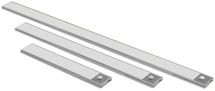 Ultra-thin 23/40/60CM PIR Motion Sensor LED Under Cabinet Light USB Rechargeable Wardrobe Cupboard Wall lamp Closet night light