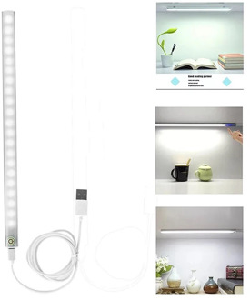 Ultra Thin Dimmable Touch Sensor 21 LED Under Cabinet Light Bar Wardrobe Strip Light for Closet Cupboard Kitchen Bedroom Lights