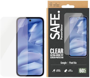 Ultra-Wide Fit Screenprotector incl. applicator voor de Google Pixel 10a Transparant