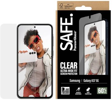 Ultra-Wide Fit Screenprotector incl. applicator voor de Samsung Galaxy A37 (5G) Transparant