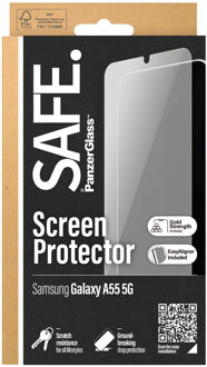 Ultra-Wide Fit Screenprotector incl. applicator voor de Samsung Galaxy A55 Transparant