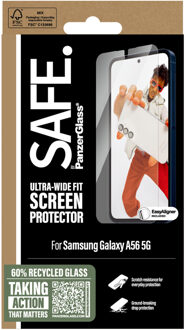 Ultra-Wide Fit Screenprotector incl. applicator voor de Samsung Galaxy A56 Transparant