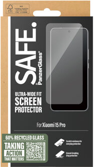 Ultra-Wide Fit Screenprotector incl. applicator voor de Xiaomi 15 Pro Transparant