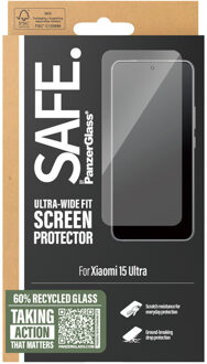 Ultra-Wide Fit Screenprotector incl. applicator voor de Xiaomi 15 Ultra Transparant