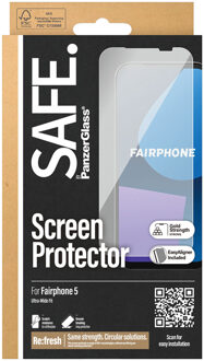 Ultra-Wide Fit Screenprotector voor de Fairphone 5 Transparant