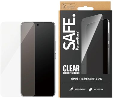 Ultra-Wide Fit Screenprotector voor de Xiaomi Redmi Note 15 (5G) Transparant