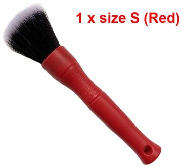 Ultra-Zachte Detaillering Borstel Super Zachte Auto Interieur Detail Borstel Met Synthetische Haren Auto Dash Duster Borstel 1 stk rood S