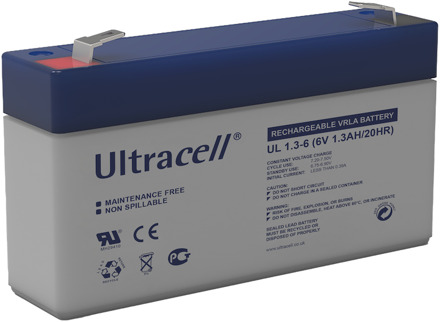 Ultracell VRLA/Loodaccu UL 6v 1300mAh