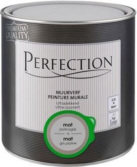 Ultradekkend Muurverf - Mat - Platinagrijs - 2,5l