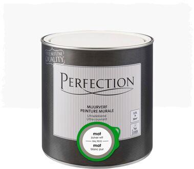 Ultradekkend Muurverf - Mat - Zuiver Wit Ral 9010 - 2,5l