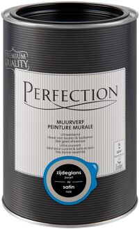 Ultradekkend Muurverf - Zijdeglans - Zwart - 1l