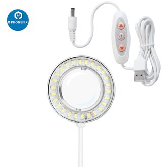 Ultradunne 60 Led Verstelbare Ring Light Illuminator Lamp Voor Stereo Zoom Microscoop Usb Plug Led Ring Lichtbron Illuminator wit