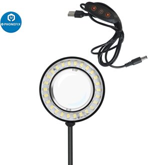 Ultradunne 60 Led Verstelbare Ring Light Illuminator Lamp Voor Stereo Zoom Microscoop Usb Plug Led Ring Lichtbron Illuminator zwart