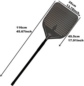 Ultral Grote Pizza Schil Met Lange Handvat Aluminium Schop Lifter Voor Pizza Ovens Zwarte Kleur 14duim