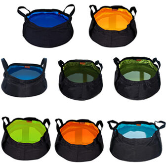 Ultralichte 8.5L Outdoor Camping Wandelen Opvouwbare Emmer Water Slip Container Wastafel Battle Wassen Tool Willekeurige Kleur