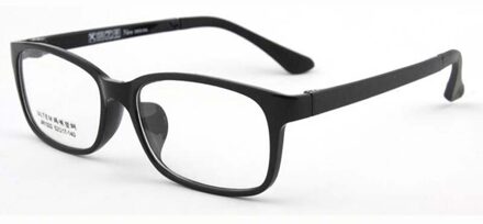 Ultralichte Aankomst TR90 Stalen Frame Rechthoek Clear Bril Mannen En Vrouwen Bijziendheid Frame Glazen Frame 1322 C1 helder zwart