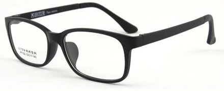 Ultralichte Aankomst TR90 Stalen Frame Rechthoek Clear Bril Mannen En Vrouwen Bijziendheid Frame Glazen Frame 1322 C2 matte zwart