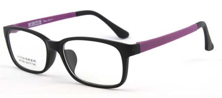 Ultralichte Aankomst TR90 Stalen Frame Rechthoek Clear Bril Mannen En Vrouwen Bijziendheid Frame Glazen Frame 1322 C7 matte zwart purpl