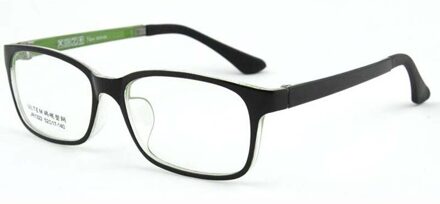 Ultralichte Aankomst TR90 Stalen Frame Rechthoek Clear Bril Mannen En Vrouwen Bijziendheid Frame Glazen Frame 1322 C9 helder zwart gree