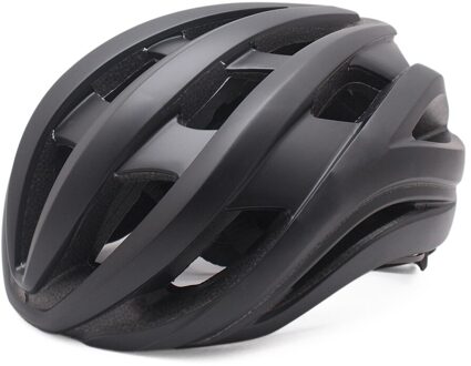 Ultralight Aero Triathlon Fietshelm Vrouwen Mannen Mtb Racefiets Aerodynamica Wind Helm Ciclismo Casco Rood Fietshelm mat zwart