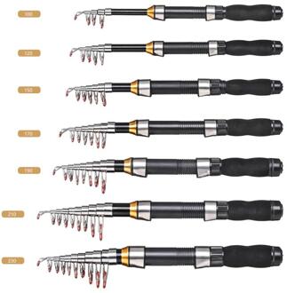 Ultralight Carbon Fiber Telescopische Hengel Draagbare Zee Spinning Pole Draagbare Zwart Mini Ultra Korte Zee Hengel 1.2M