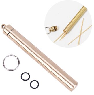 Ultralight Draagbare Titanium Legering Pillendoosje Container Voor Reizen Waterdichte Pocket Tandenstoker Houder Afdichting Fles