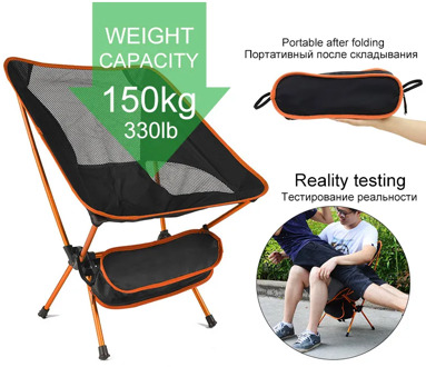Ultralight Folding Camping Chair Fishing BBQ Hiking Chair Picnic Chair Portable Outdoor Tools Travel Foldable Beach Seat Chair