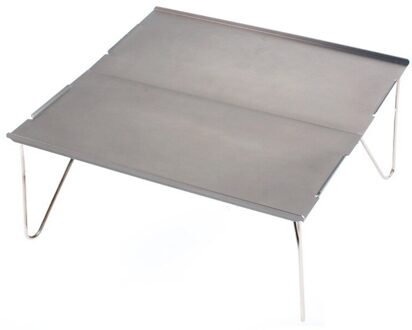 Ultralight Mini Draagbare Tafel Wandelen Camping Opvouwbare Aluminium Tafel Outdoor Backpacken Mini Bureau Met Draagtas Voor Reizen grijs