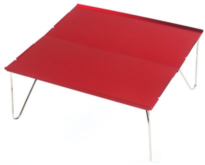 Ultralight Mini Draagbare Tafel Wandelen Camping Opvouwbare Aluminium Tafel Outdoor Backpacken Mini Bureau Met Draagtas Voor Reizen Rood