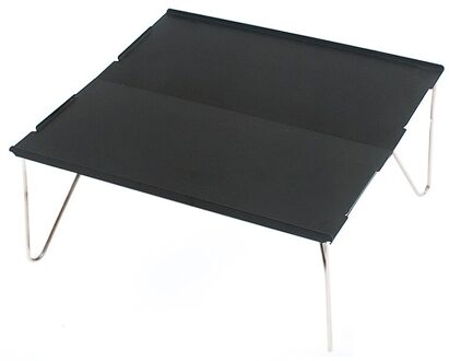 Ultralight Mini Draagbare Tafel Wandelen Camping Opvouwbare Aluminium Tafel Outdoor Backpacken Mini Bureau Met Draagtas Voor Reizen zwart