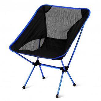 Ultralight Opvouwbare Stoel Superhard Hoge Belasting Outdoor Camping Stoel Bankje Draagbare Strand Wandelen Picknick Zetel Kruk Vissen Stoel blauw